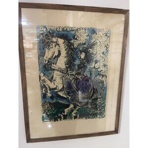 Pablo Picasso “L’Amazone” Lithograph Toros Y Toreros Print 1959 Framed Antique